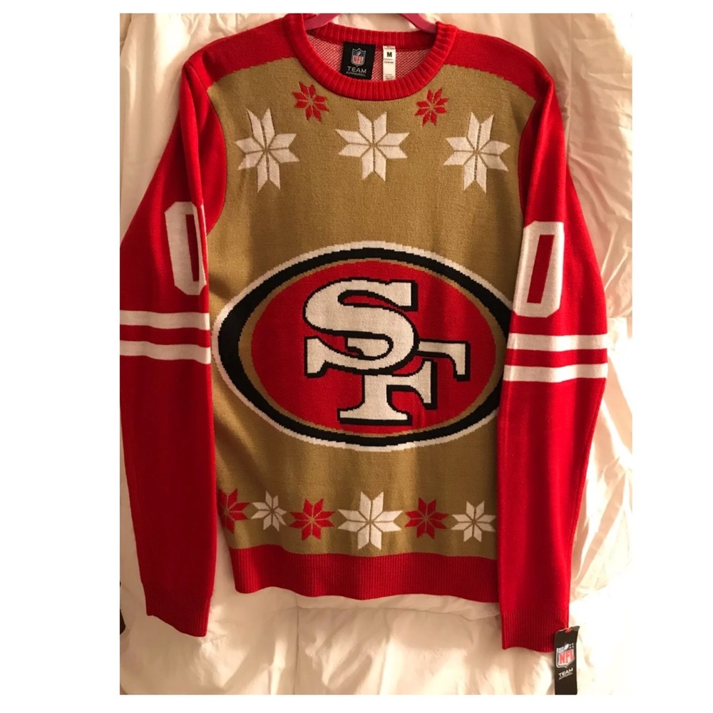 49ers football team Christmas sweater